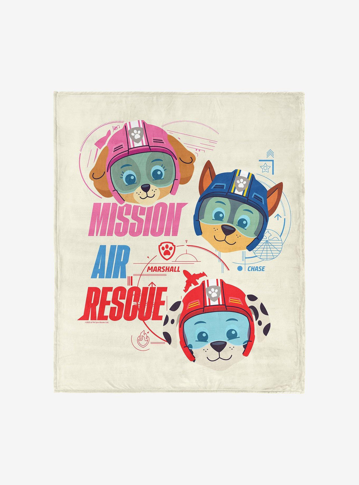 Manta Paw Patrol Mission Air Rescue de tacto sedoso
