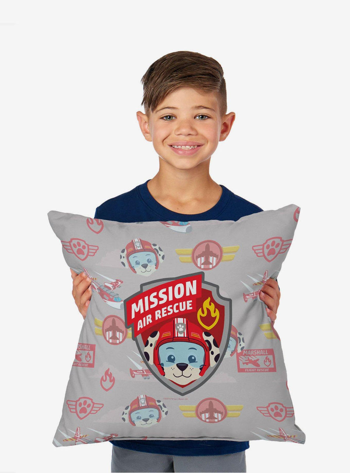 Cojín Paw Patrol Marshall con diseño de insignias