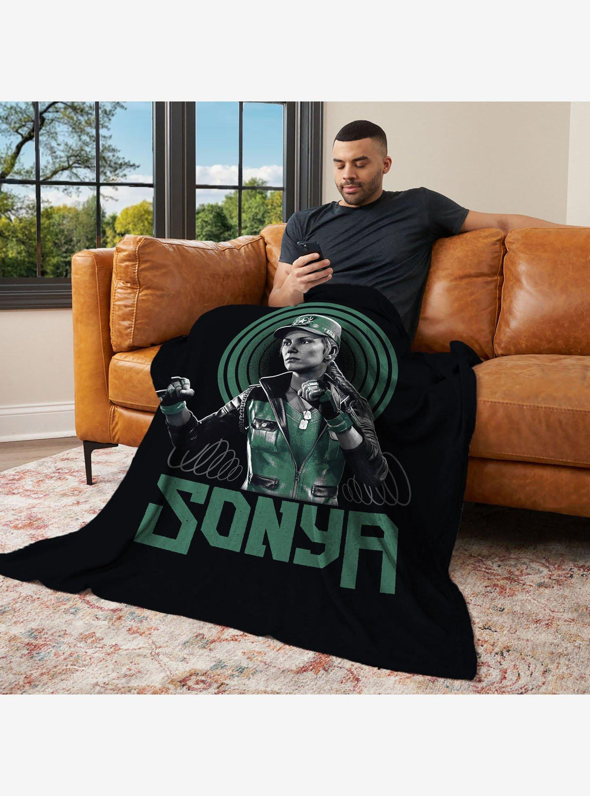 Manta de tacto sedoso Sonya - Mortal Kombat