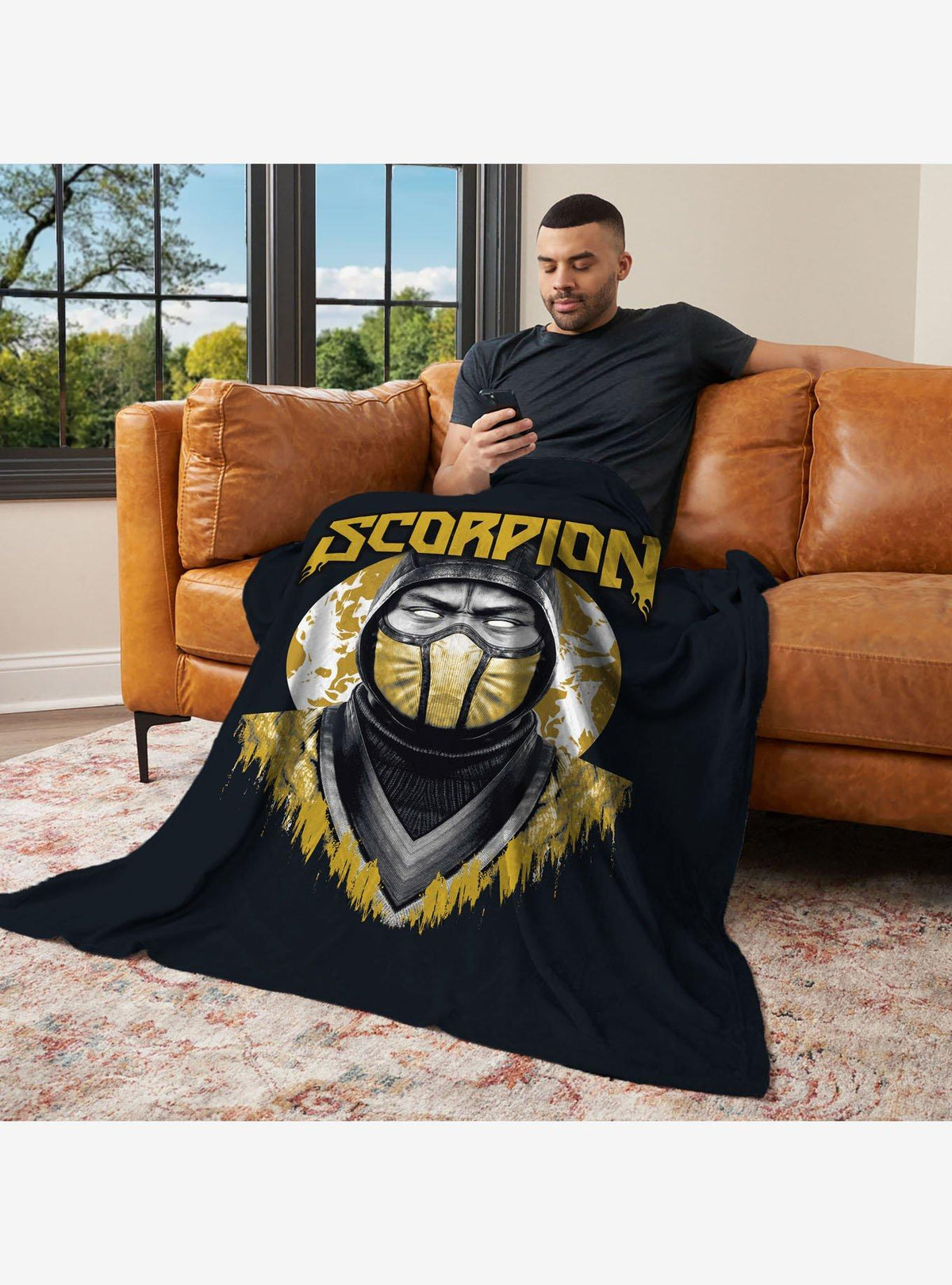 Manta de tacto sedoso Mortal Kombat: Scorpion