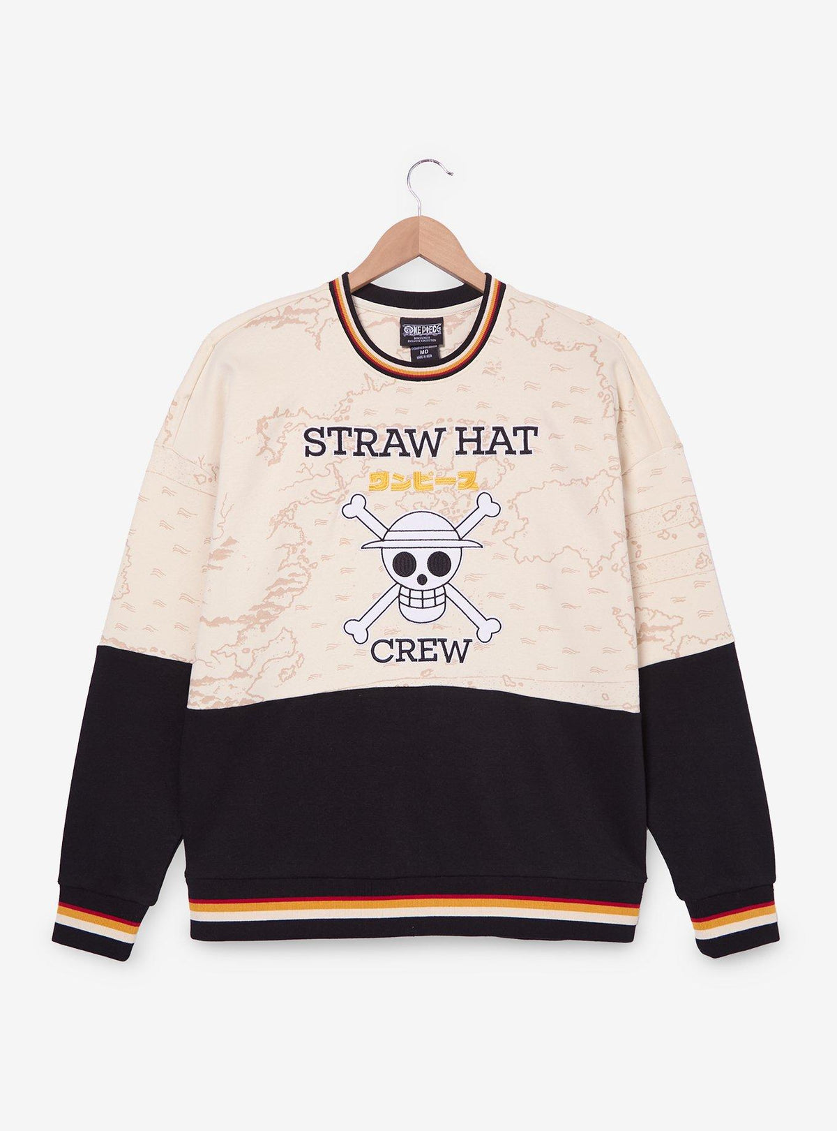 Polerón One Piece Tripulación Sombrero de Paja