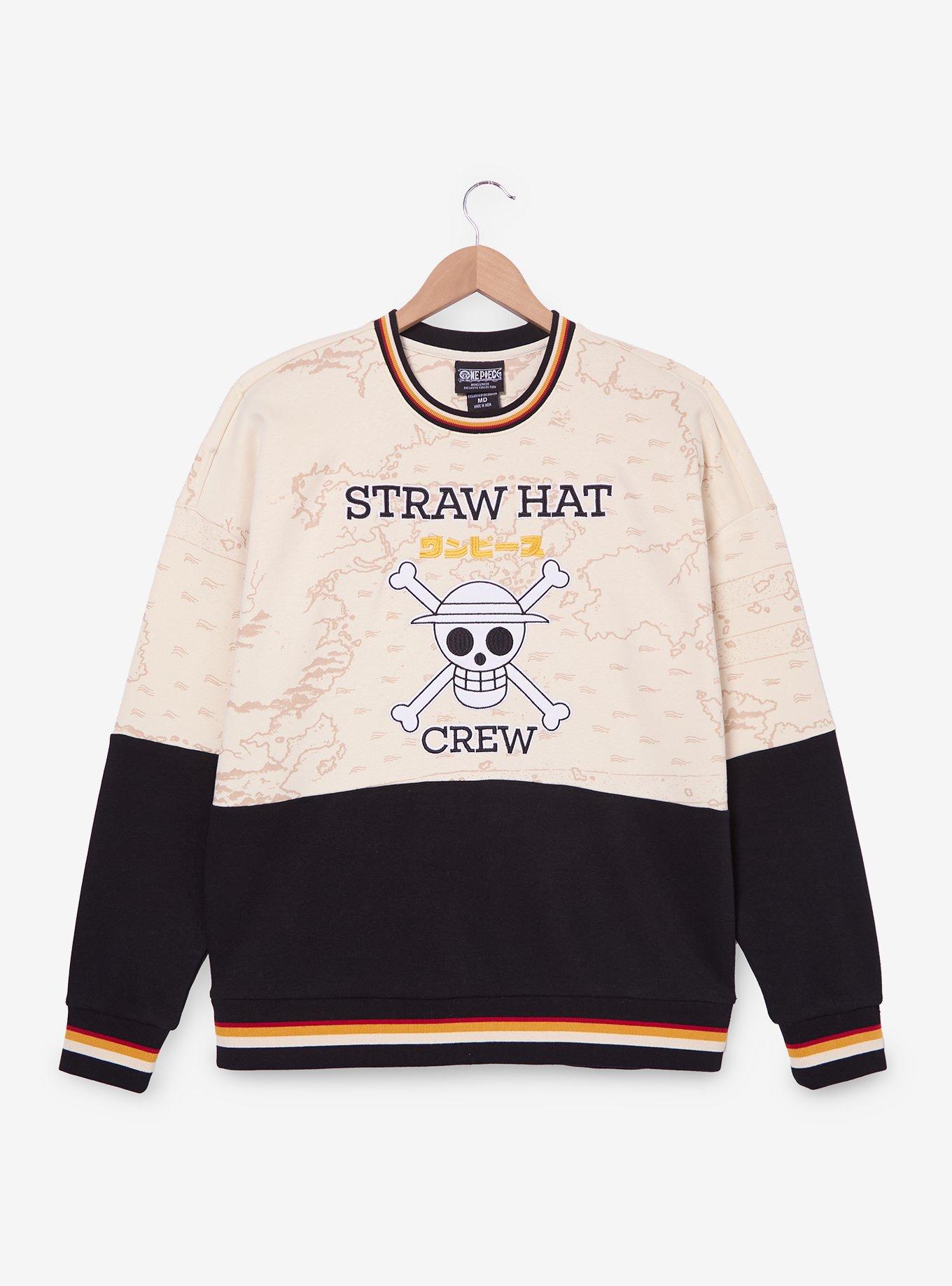 Polerón One Piece Tripulación Sombrero de Paja