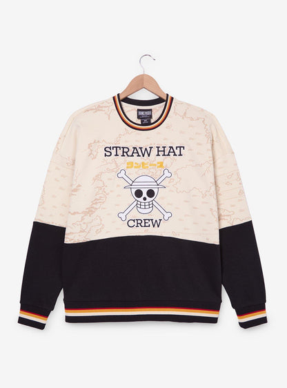 Polerón One Piece Tripulación Sombrero de Paja