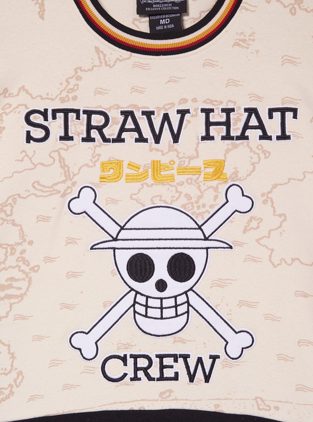 Polerón One Piece Tripulación Sombrero de Paja