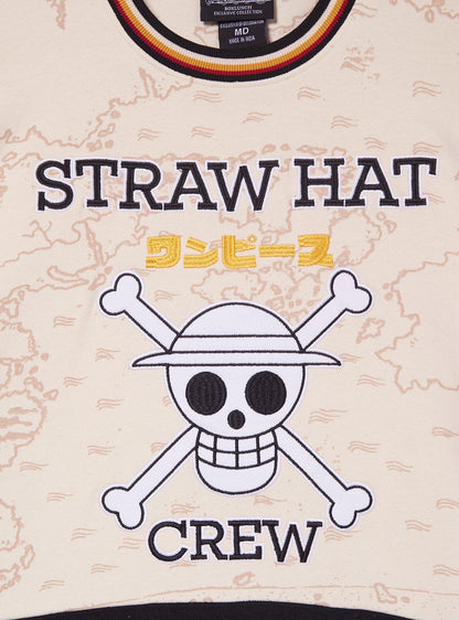 Polerón One Piece Tripulación Sombrero de Paja