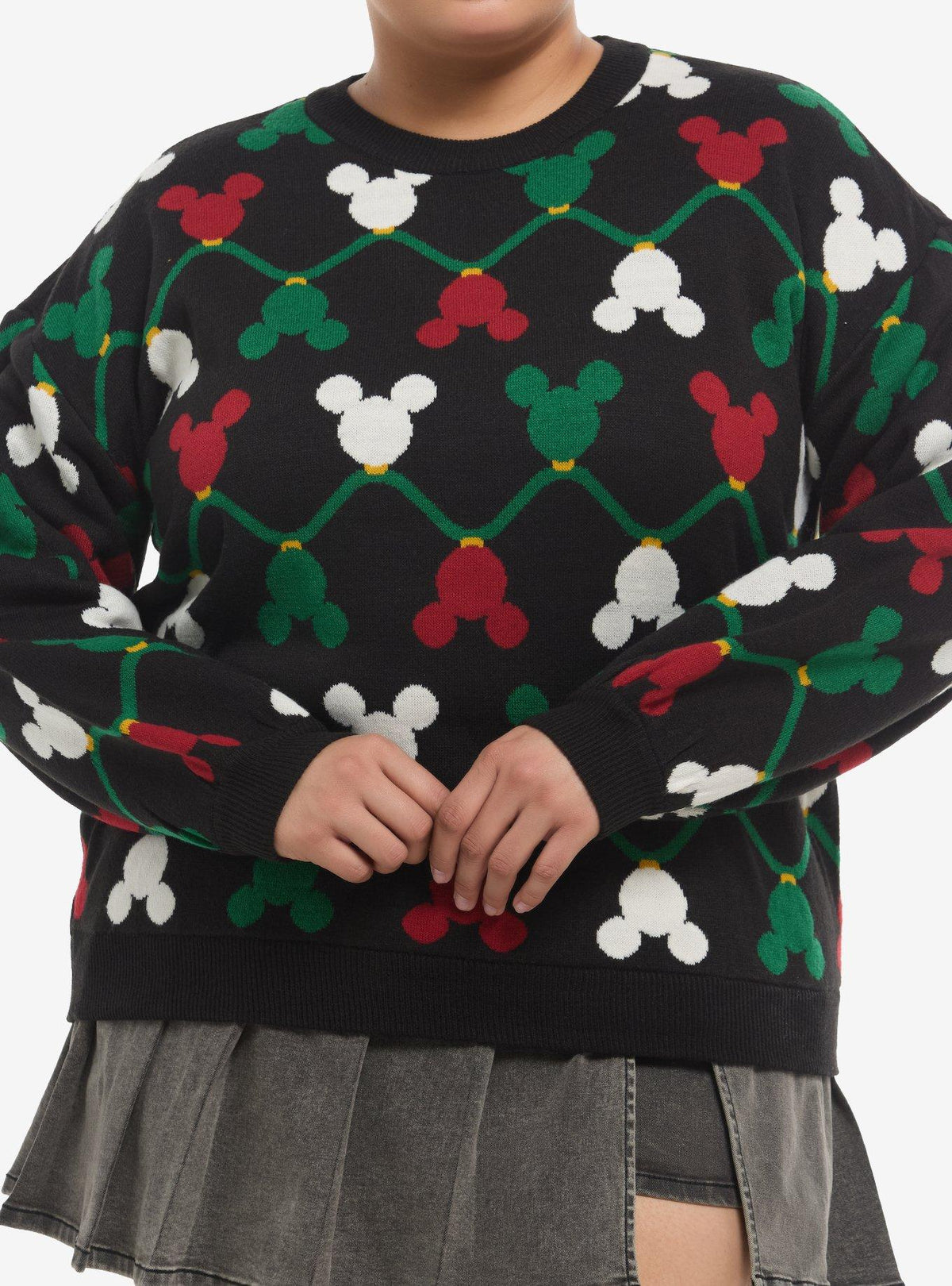 Polerón navideño Mickey Mouse para niñas, tallas grandes