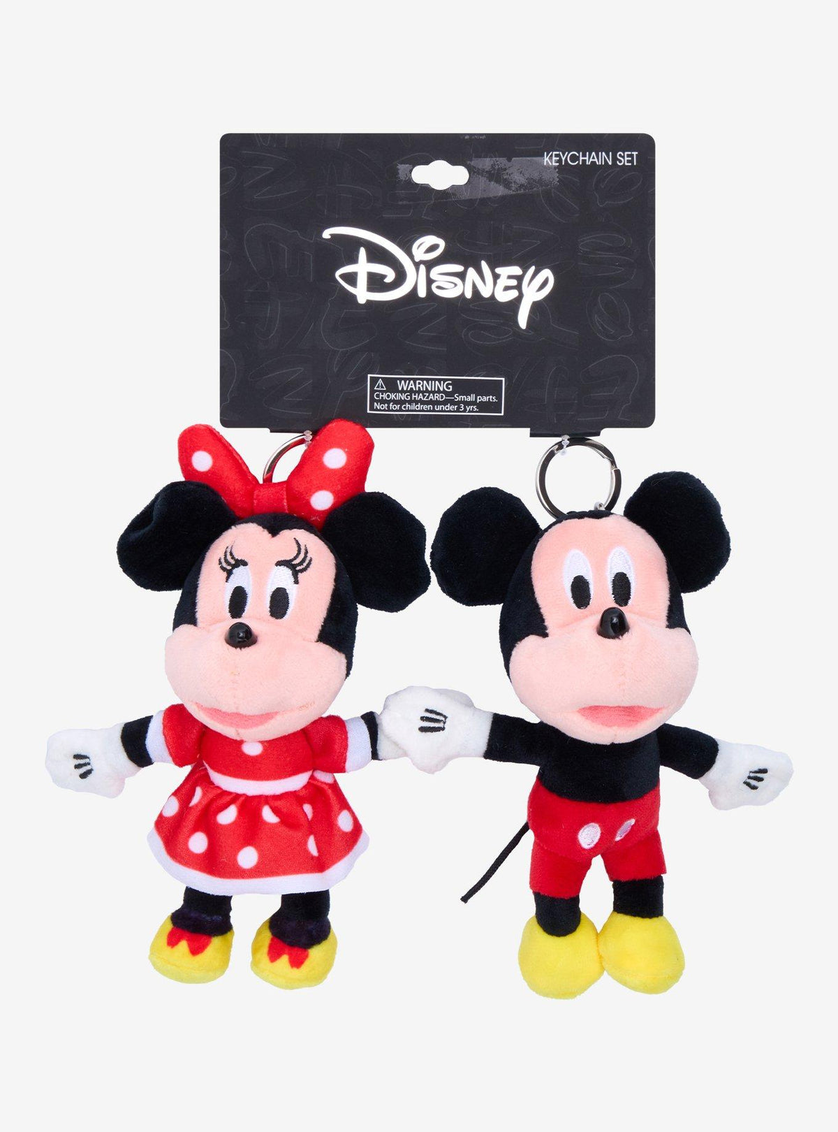 Set de llaveros de peluche Mickey y Minnie de Disney