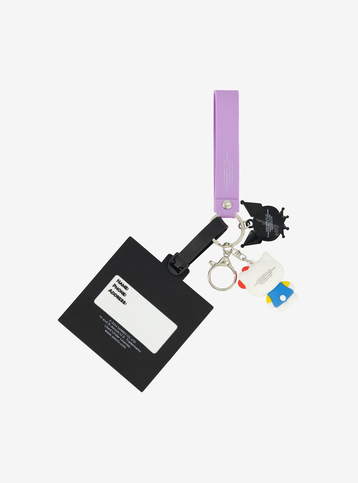Set de identificador de equipaje y lanyard Hello Kitty y Kuromi