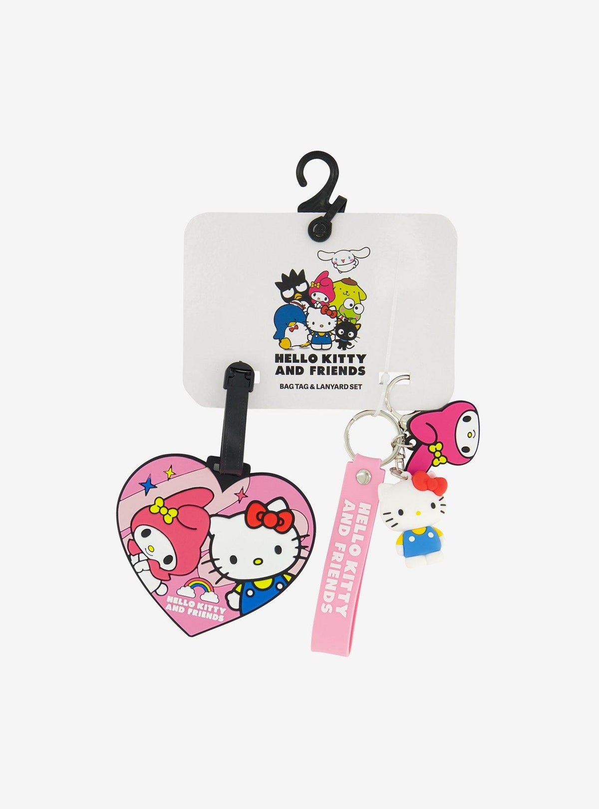 Set de viaje Hello Kitty y My Melody: identificador y lanyard