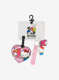 Set de viaje Hello Kitty y My Melody: identificador y lanyard