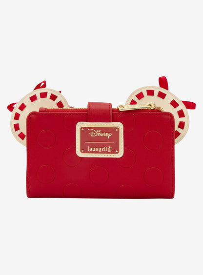 Billetera Disney Minnie Mouse con lazo de lunares
