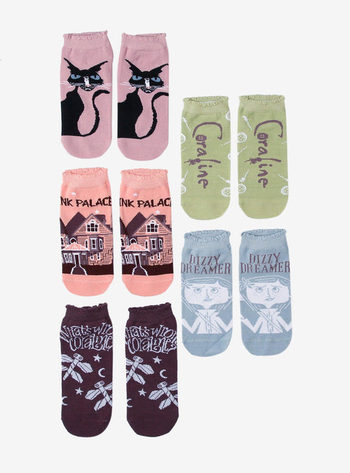 Set de 5 calcetines Coraline con borde festoneado
