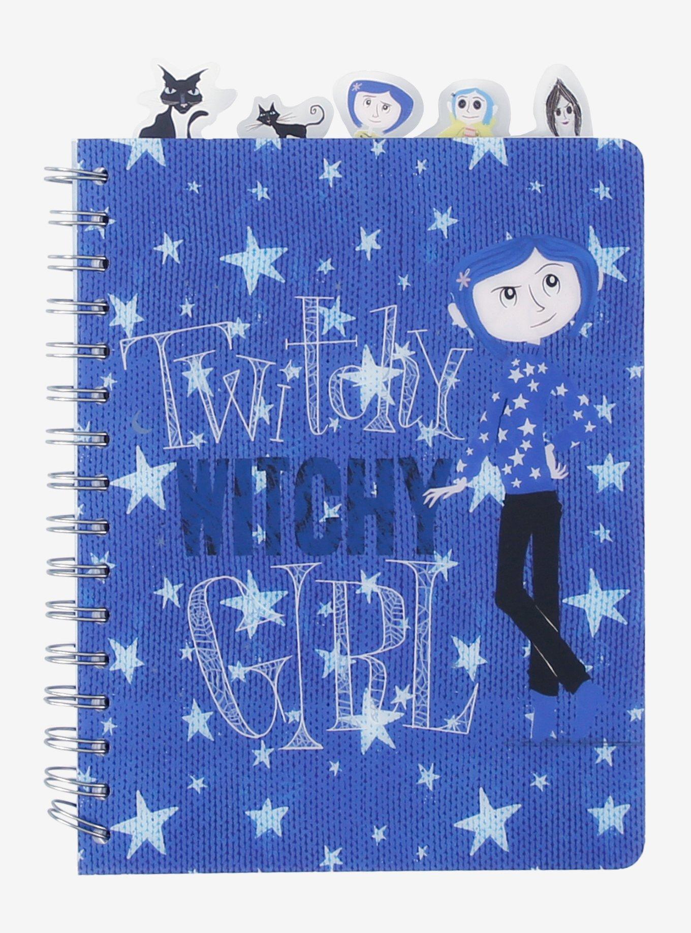 Cuaderno Coraline Twitchy Witchy Girl con pestañas