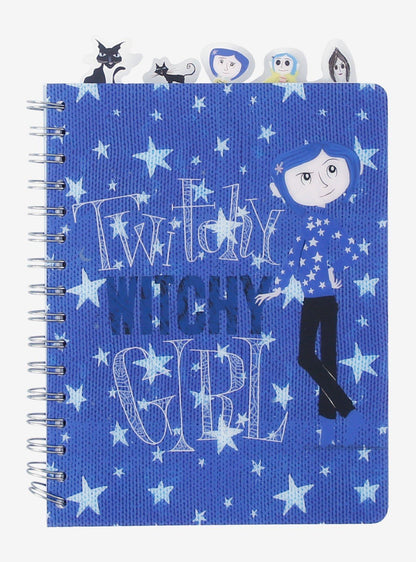 Cuaderno Coraline Twitchy Witchy Girl con pestañas