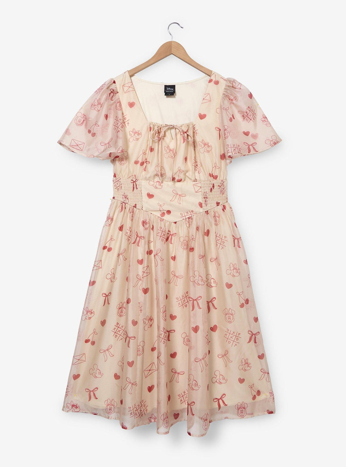 Vestido de gasa de Mickey y Minnie para San Valentín, tallas grandes