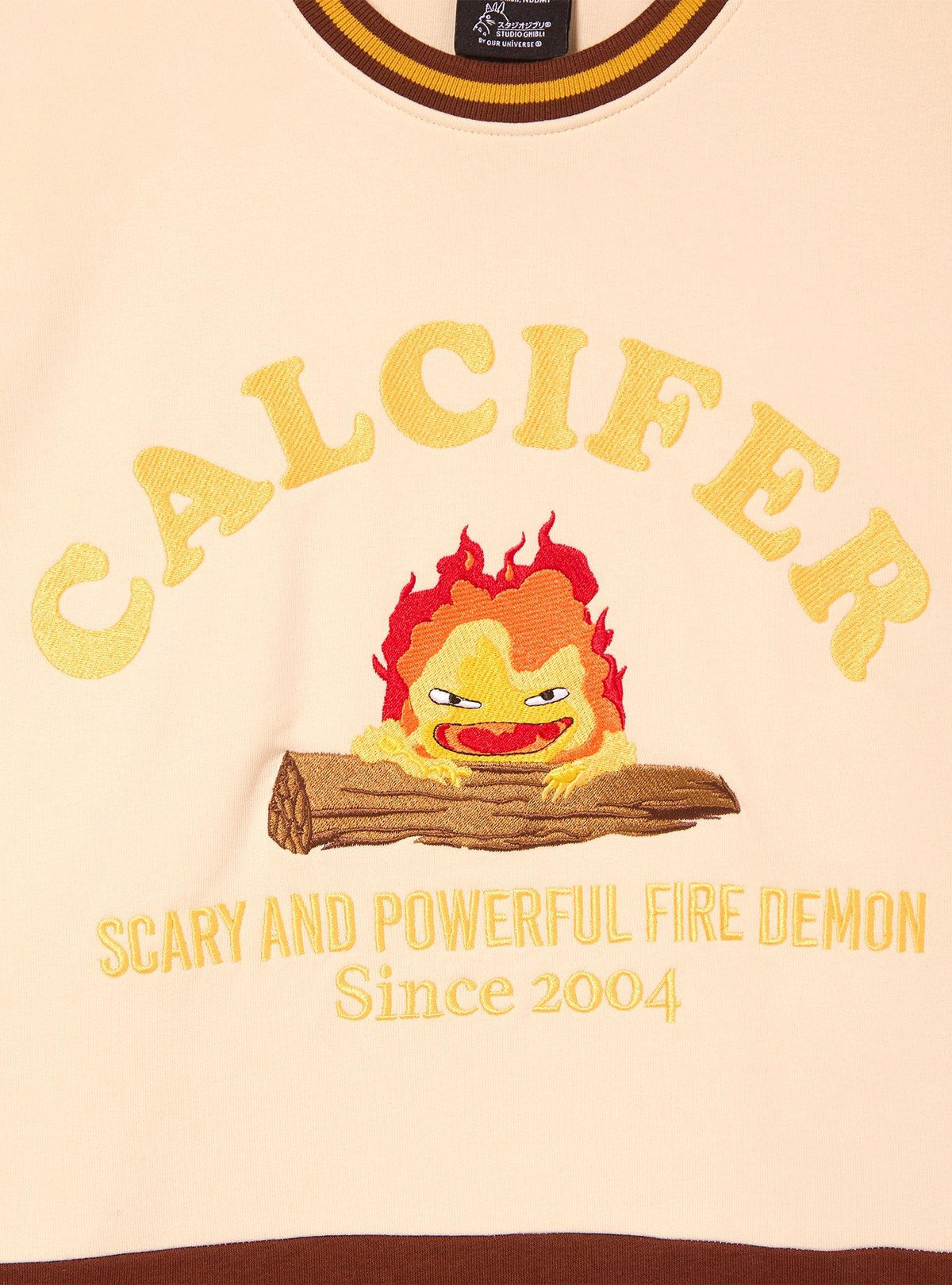Polerón color block Calcifer de Howl's Moving Castle