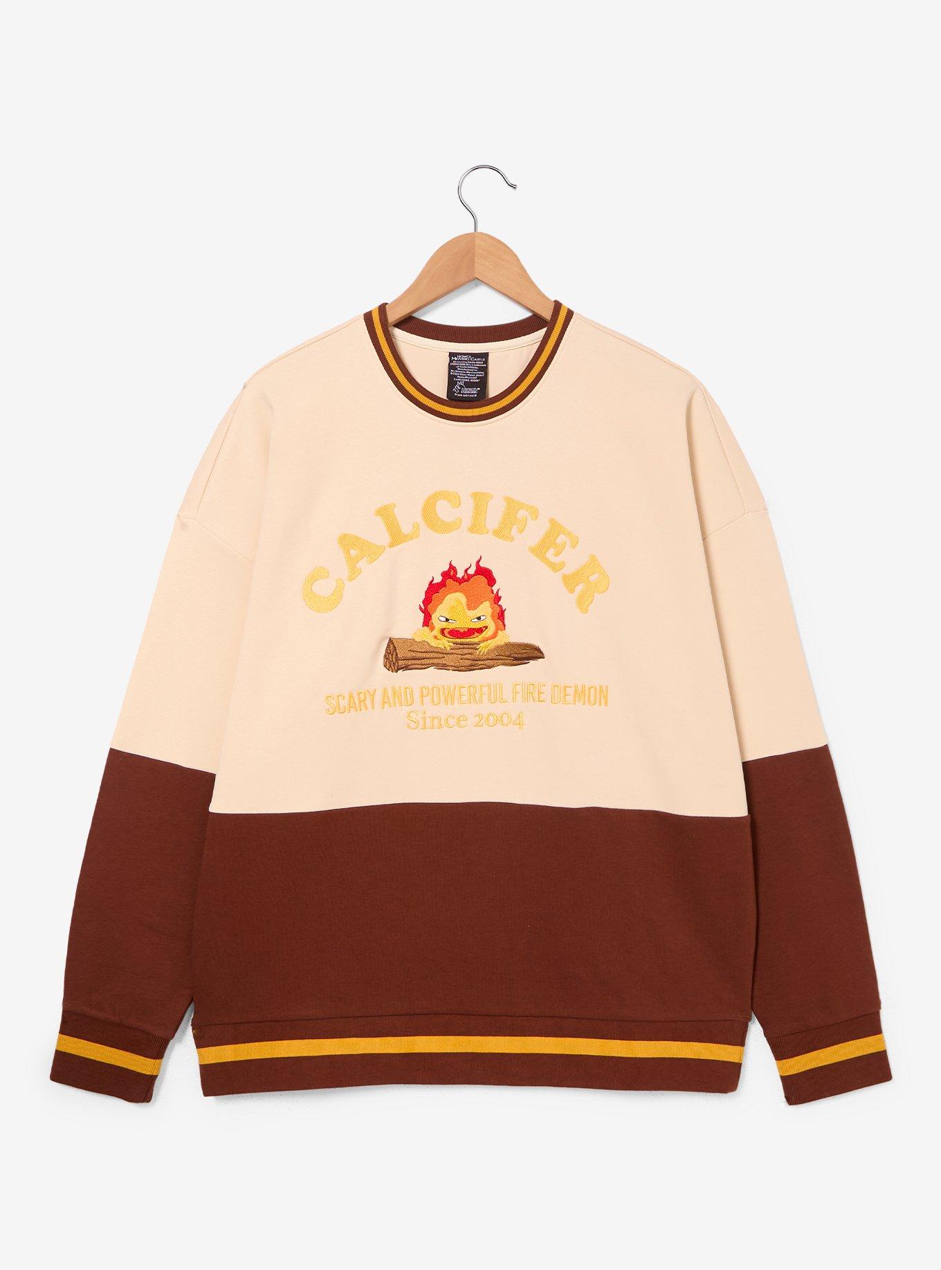 Polerón color block Calcifer de Howl's Moving Castle