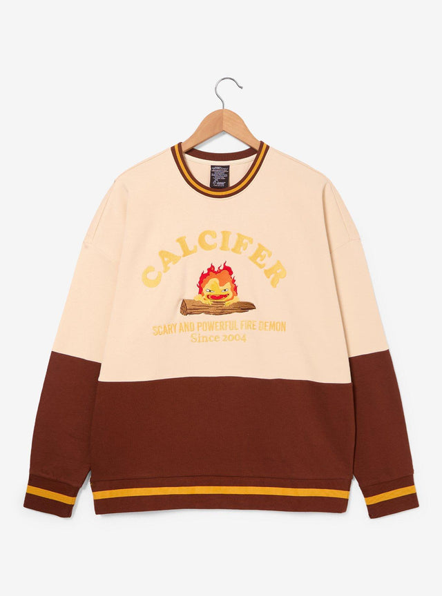 Polerón color block Calcifer de Howl's Moving Castle
