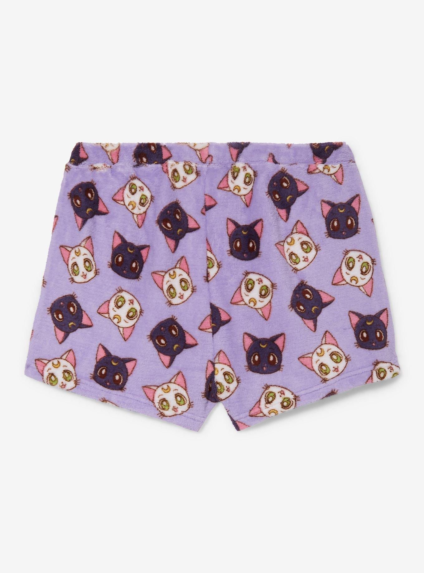 Shorts de dormir de peluche Luna y Artemis Sailor Moon