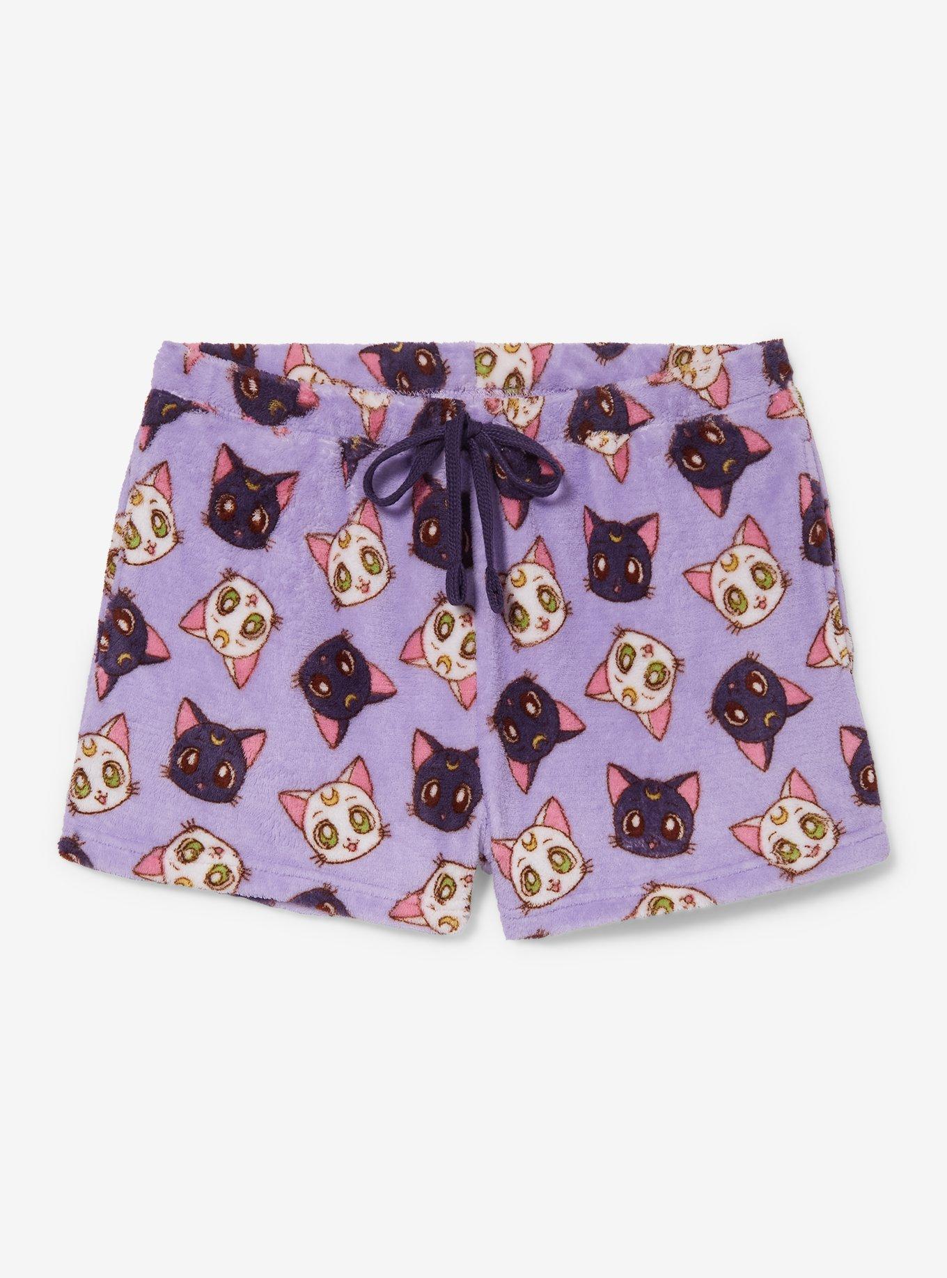 Shorts de dormir de peluche Luna y Artemis Sailor Moon
