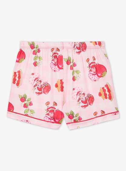 Short de pijama Strawberry Shortcake con cuadros vichy