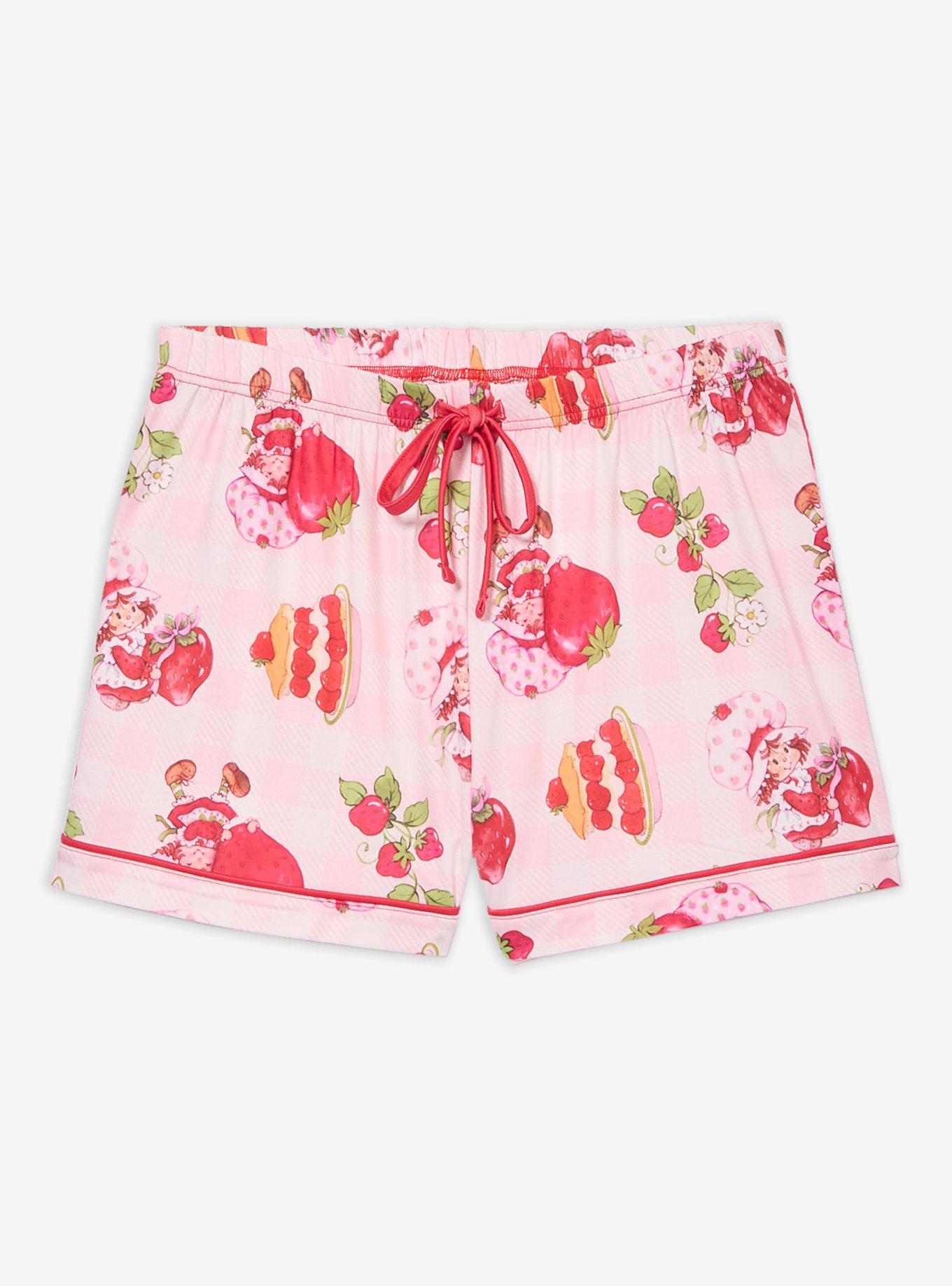 Short de pijama Strawberry Shortcake con cuadros vichy