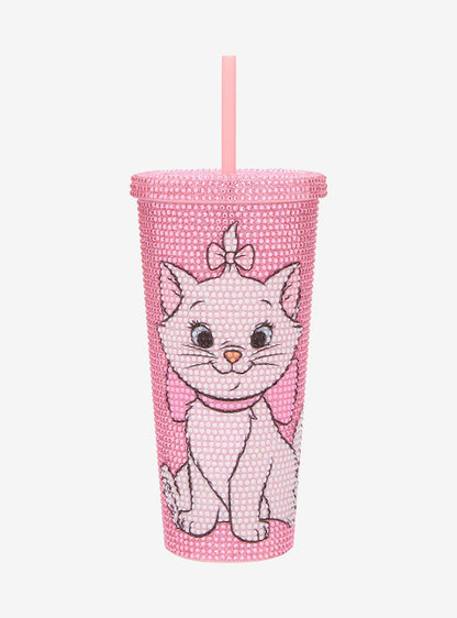 Vaso tipo carnival Disney Marie con detalles de strass