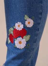 Jeans mom de tiro alto Strawberry Shortcake talla plus