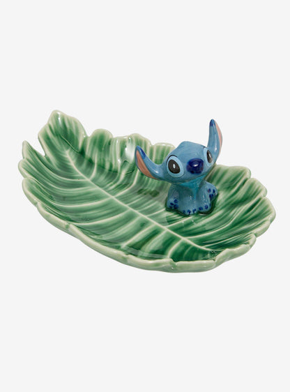 Bandeja decorativa Stitch con forma de hoja de palma