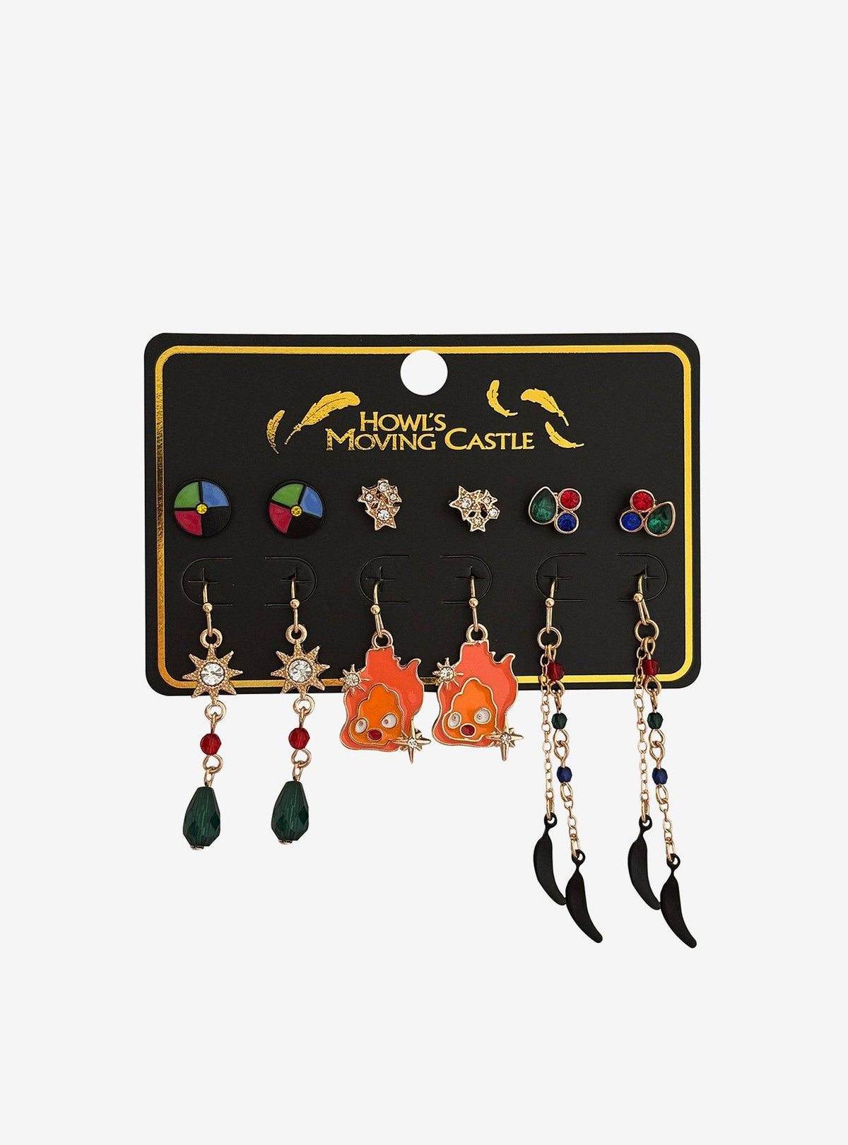 Set de aros Howl's Moving Castle: símbolos de Calcifer