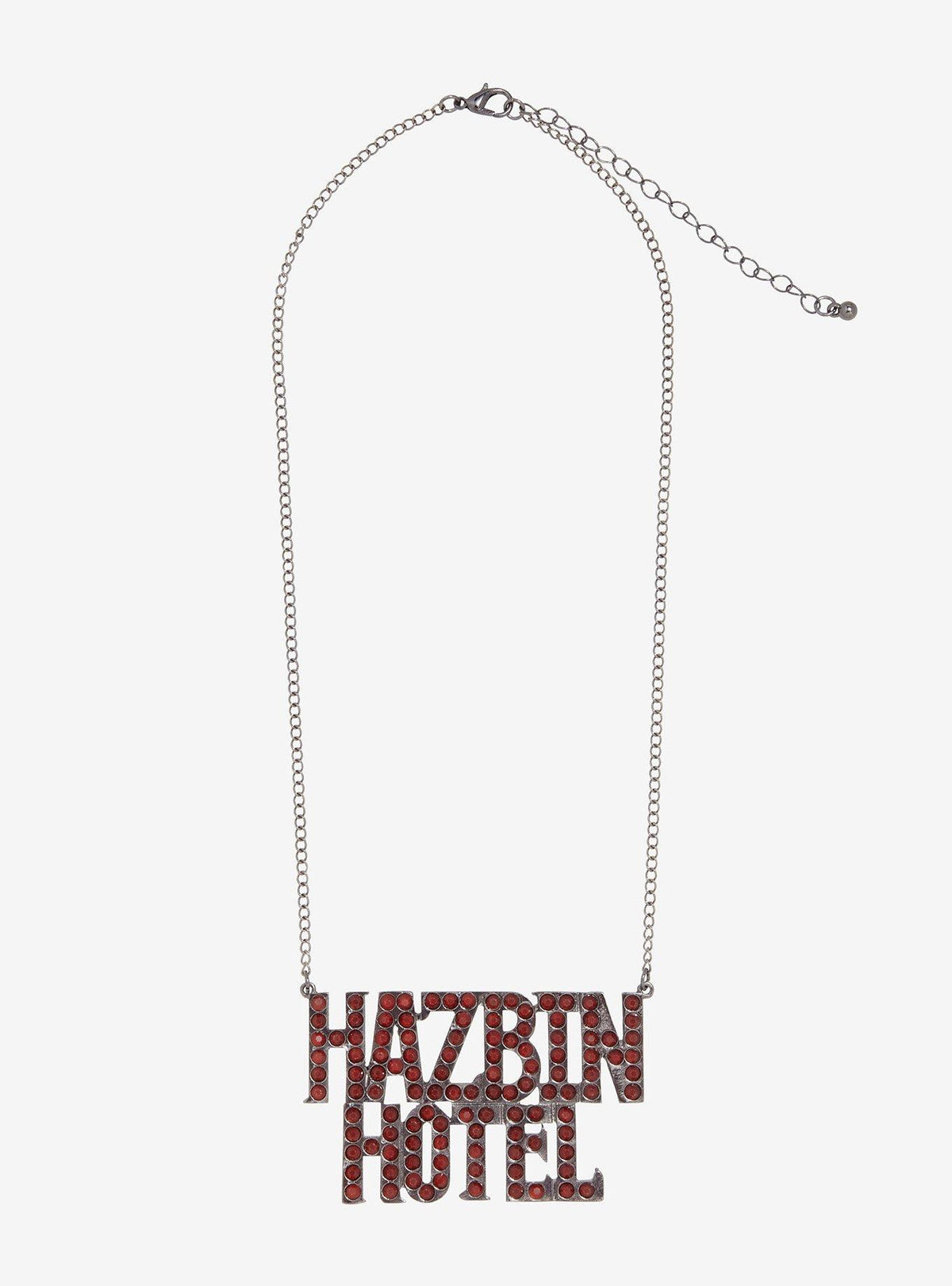 Hazbin Hotel Collar con placa y strass rojos