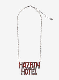 Hazbin Hotel Collar con placa y strass rojos