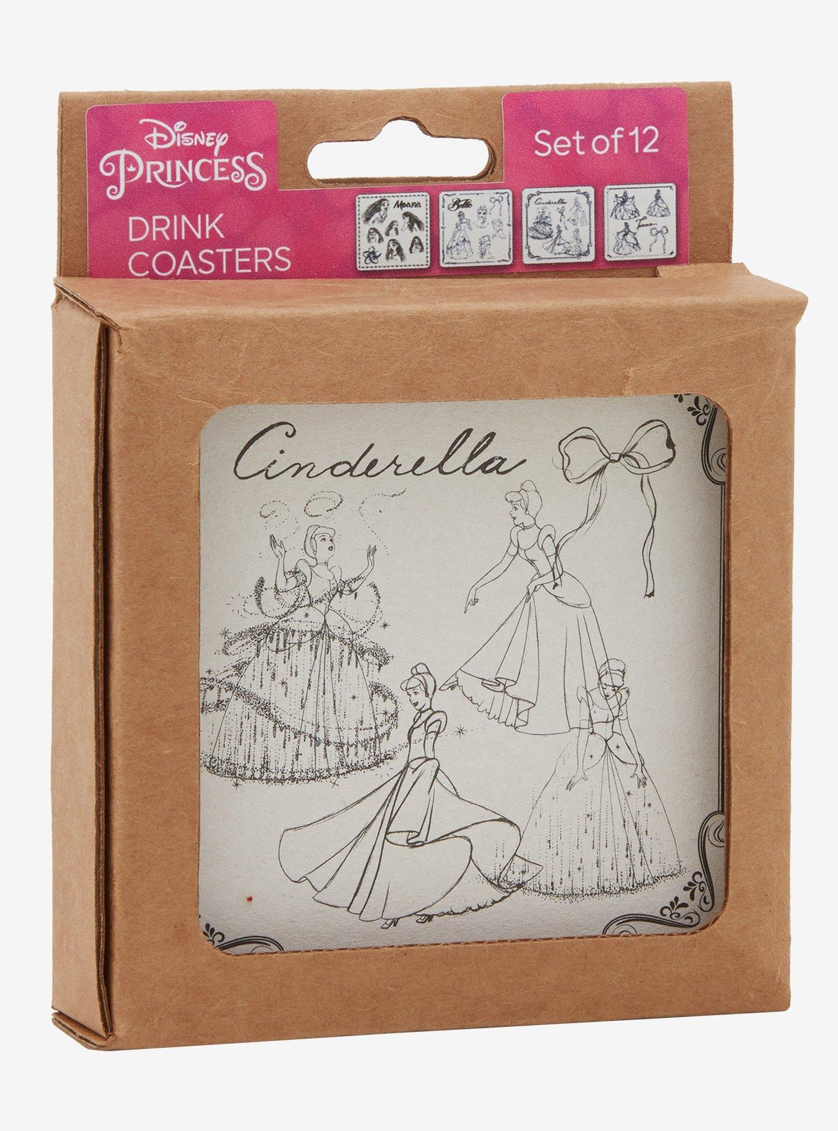 Set de posavasos Disney Princess Sketches