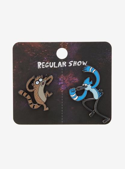 Set de pines esmaltados Mordecai y Rigby de Regular Show
