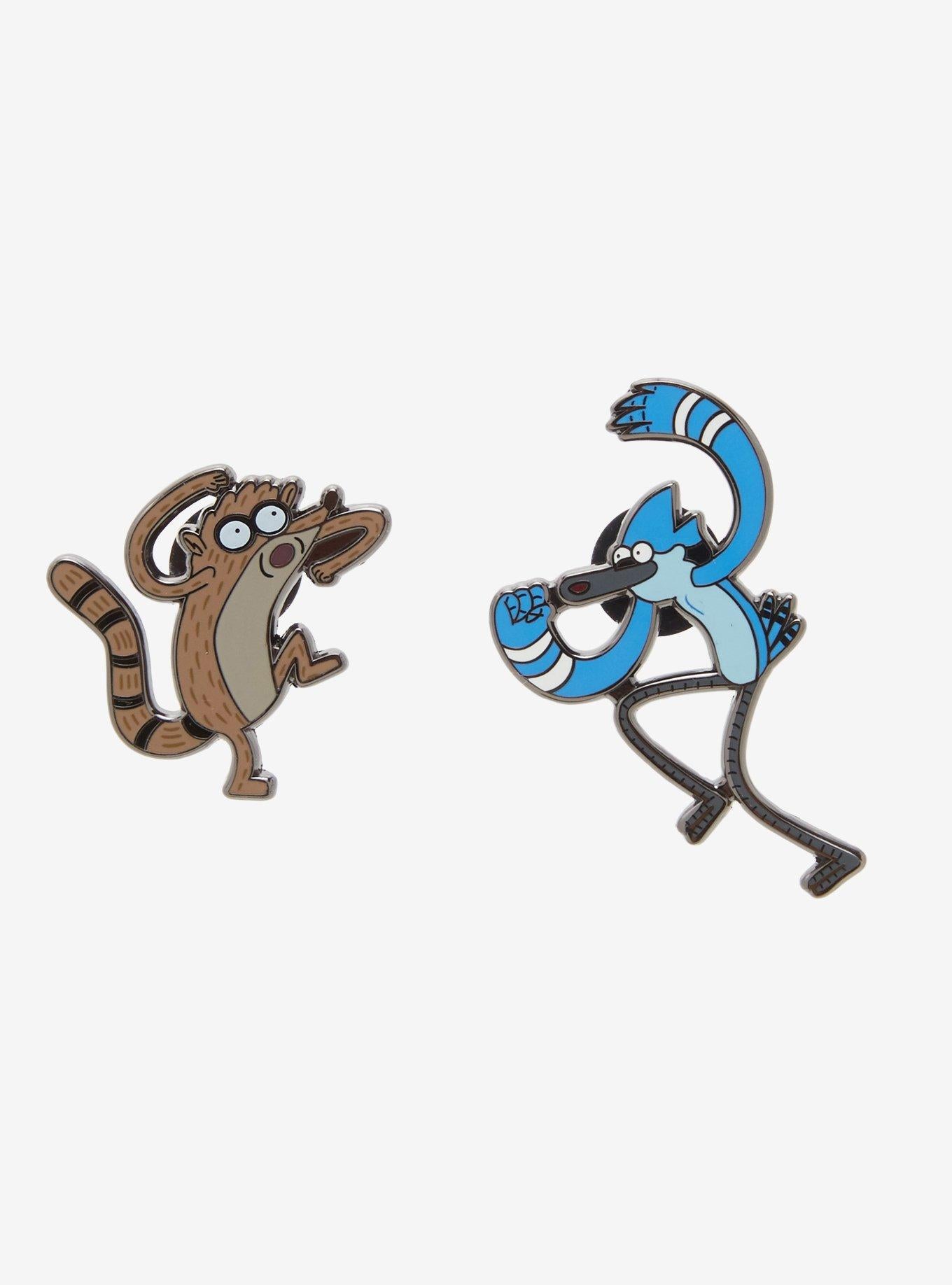 Set de pines esmaltados Mordecai y Rigby de Regular Show