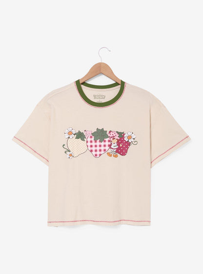 Polera ligeramente corta Strawberry Shortcake con frutillas