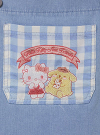 Jardinera vichy de mezclilla Hello Kitty and Friends