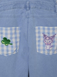 Jardinera vichy de mezclilla Hello Kitty and Friends