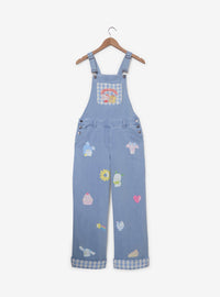 Jardinera vichy de mezclilla Hello Kitty and Friends