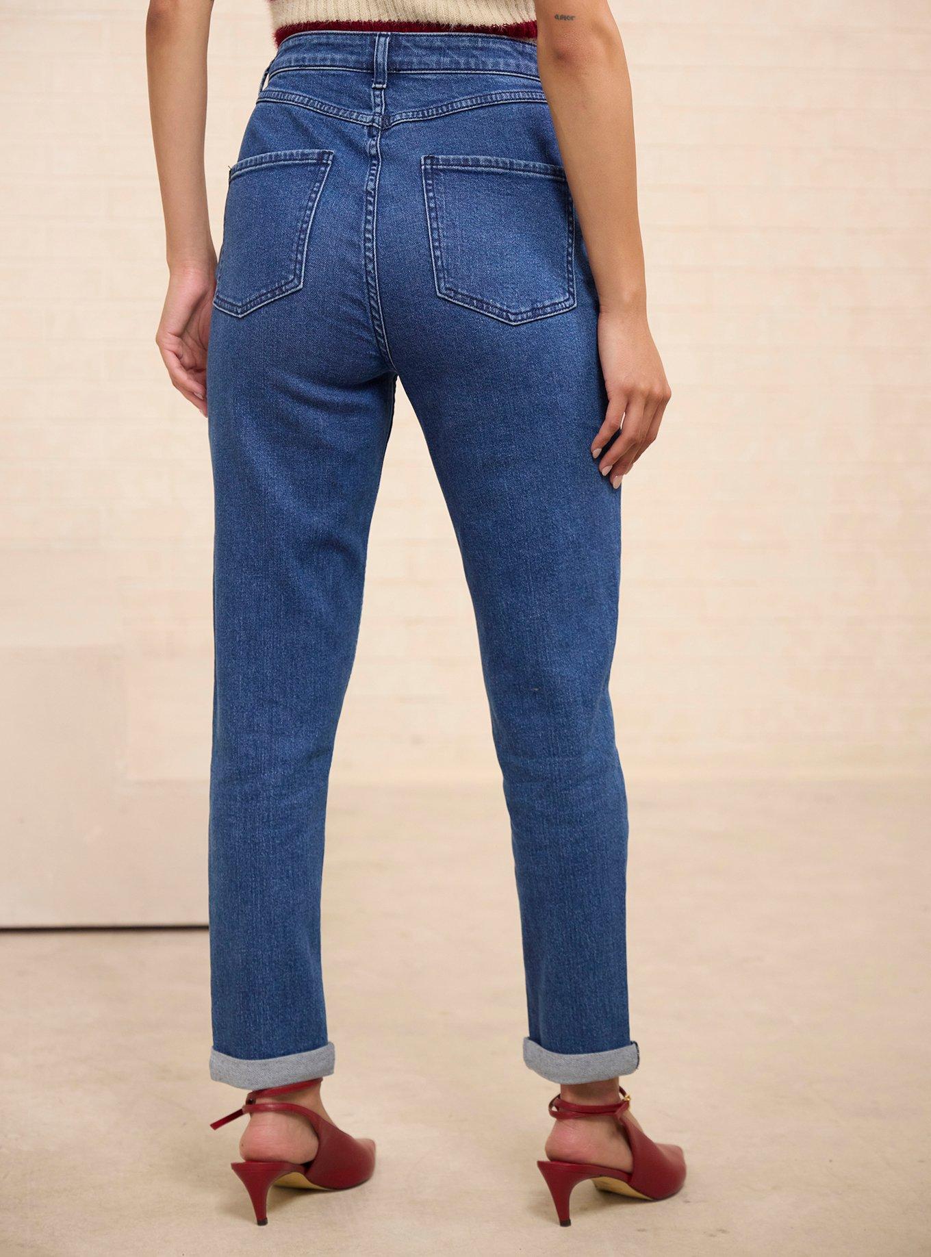 Jeans Mom de Tiro Alto Disney Pixar Cars con Parches