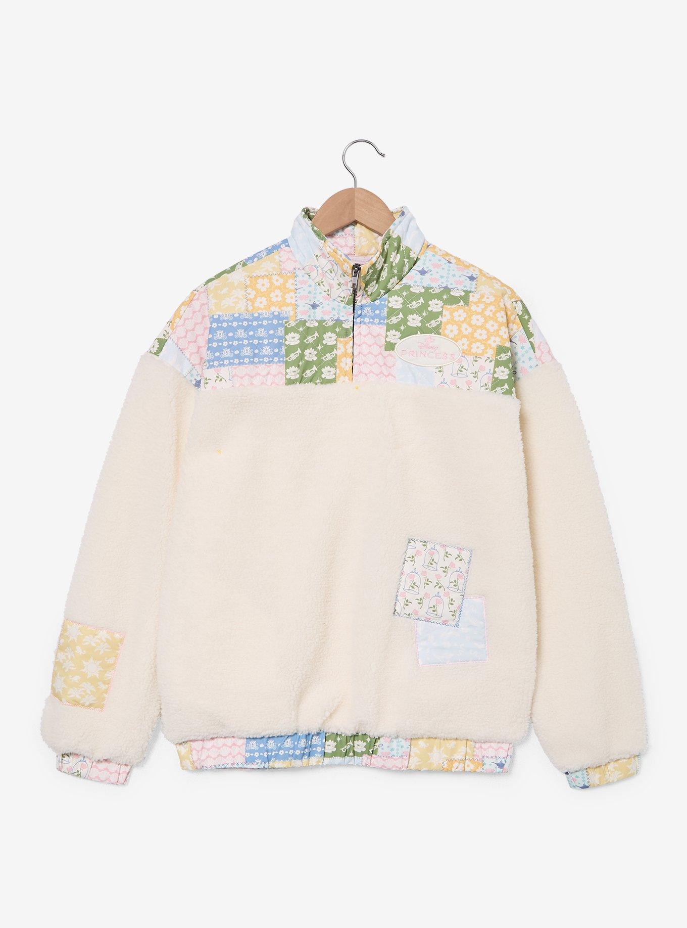 Polerón sherpa con parches de Disney Princess
