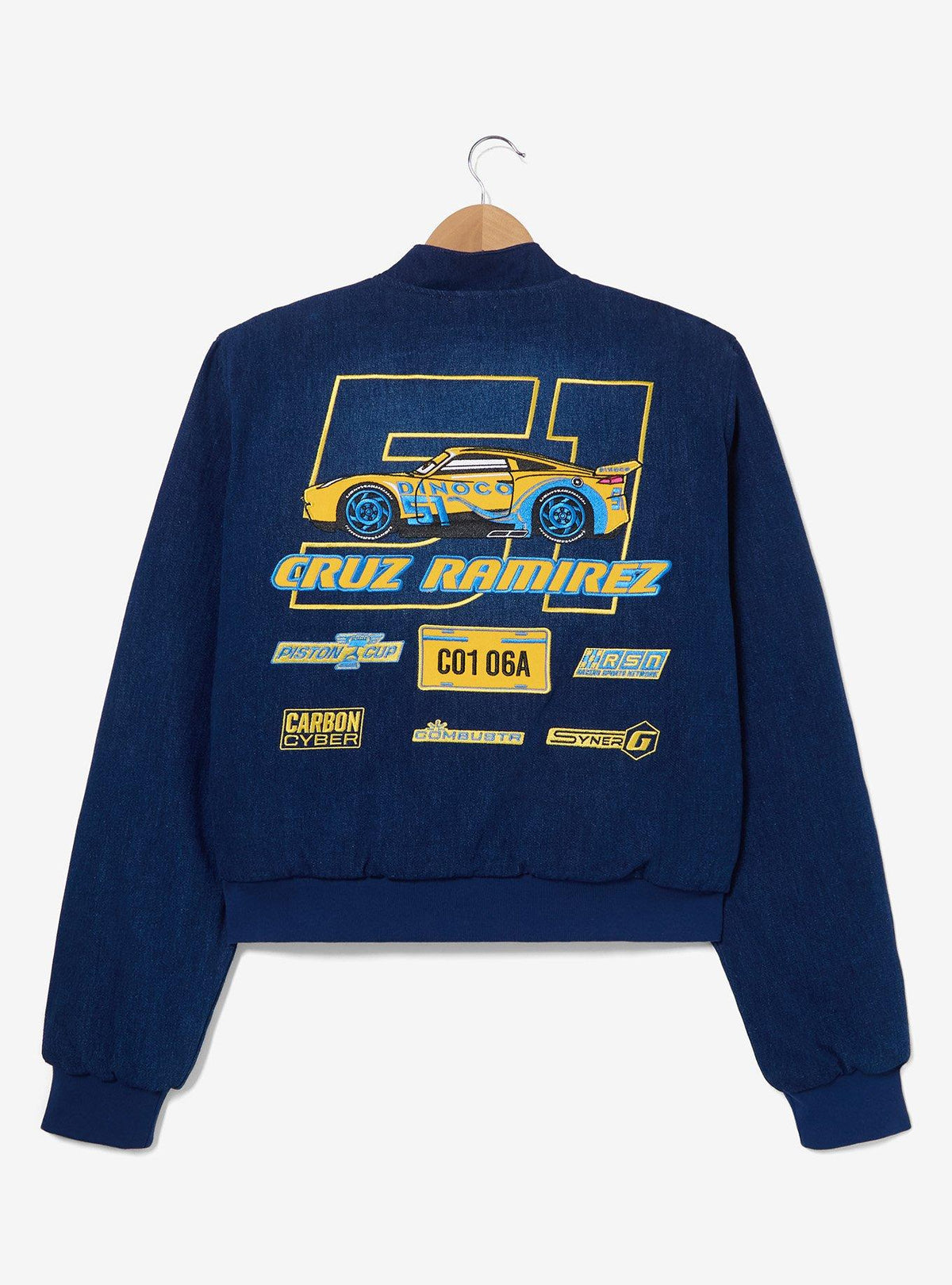 Chaqueta corta de mezclilla Cars 3 Cruz Ramirez, talla plus mujer