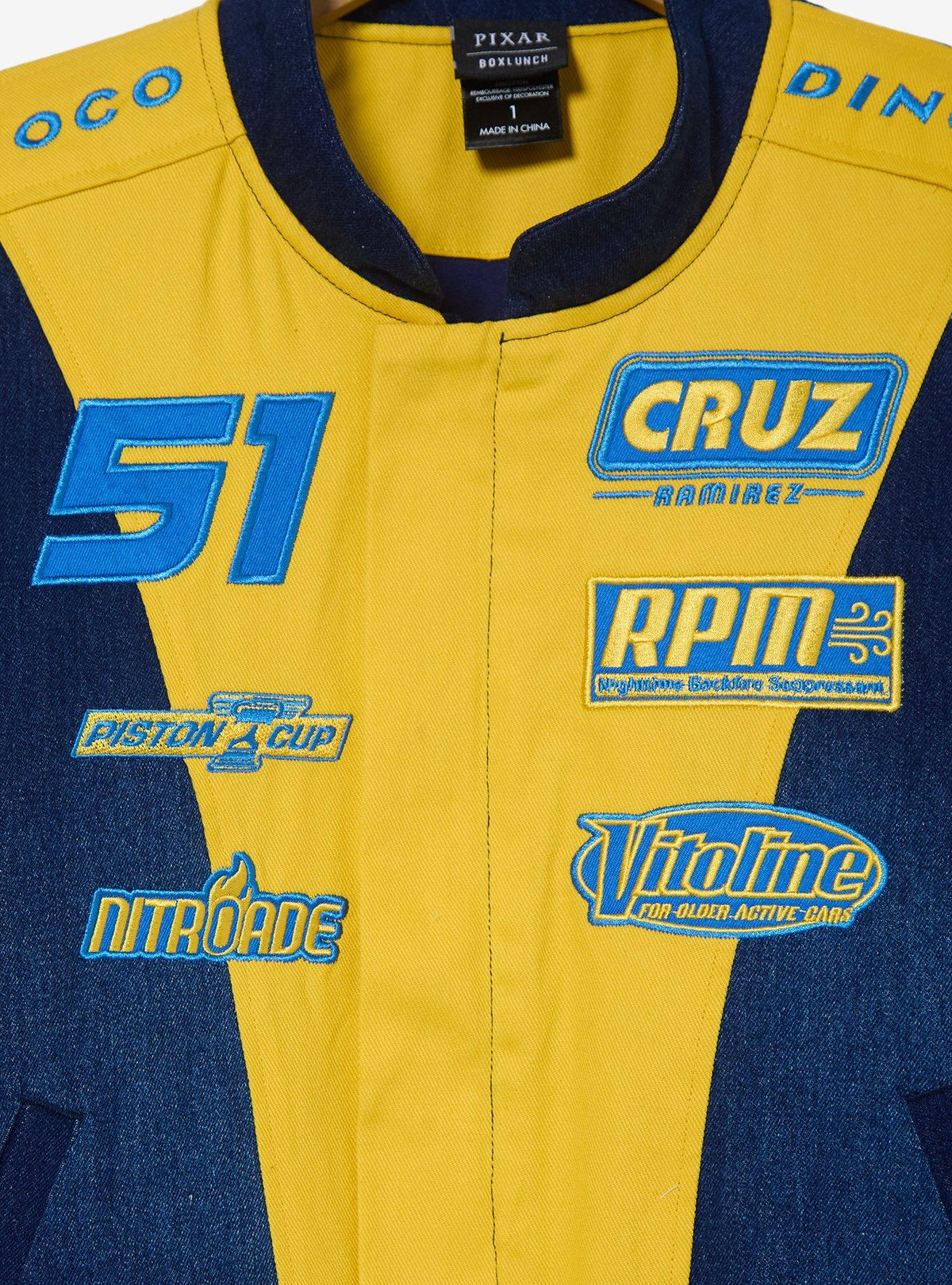 Chaqueta corta de mezclilla Cars 3 Cruz Ramirez, talla plus mujer