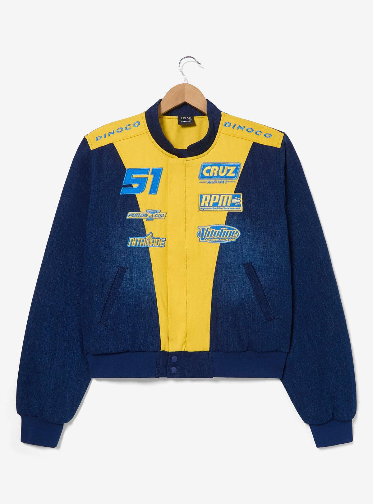 Chaqueta corta de mezclilla Cars 3 Cruz Ramirez, talla plus mujer