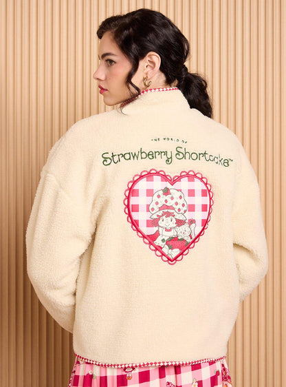 Chaqueta Sherpa bordada de Strawberry Shortcake para mujer