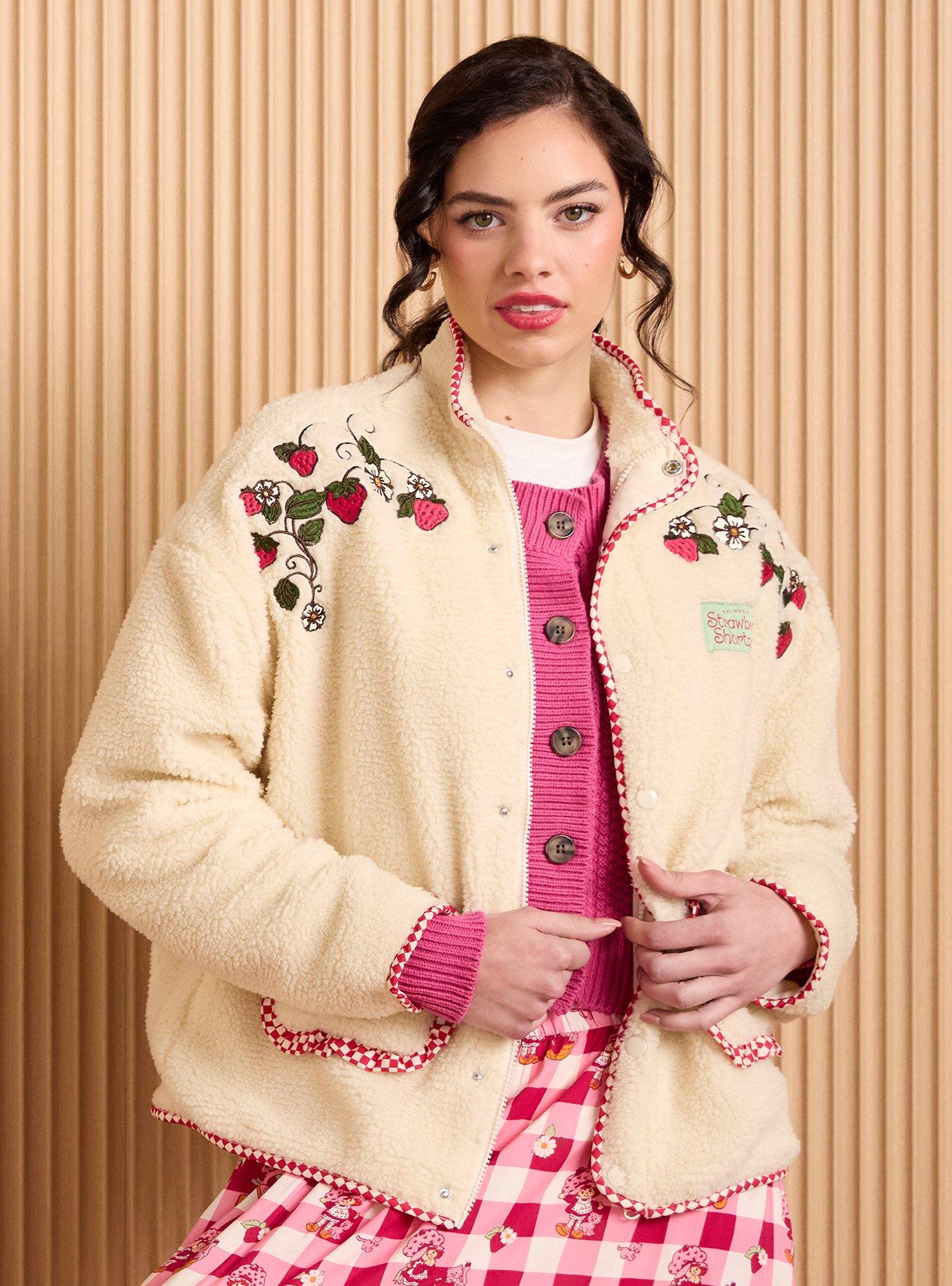Chaqueta Sherpa bordada de Strawberry Shortcake para mujer