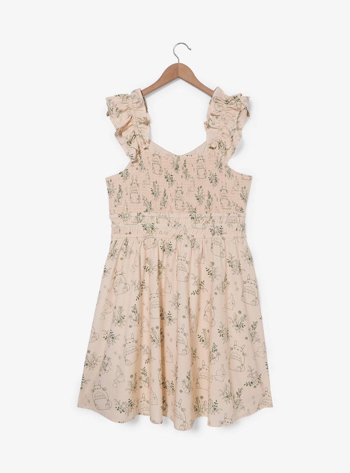 Vestido talla plus My Neighbor Totoro con estampado botánico