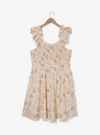 Vestido talla plus My Neighbor Totoro con estampado botánico
