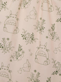 Vestido talla plus My Neighbor Totoro con estampado botánico