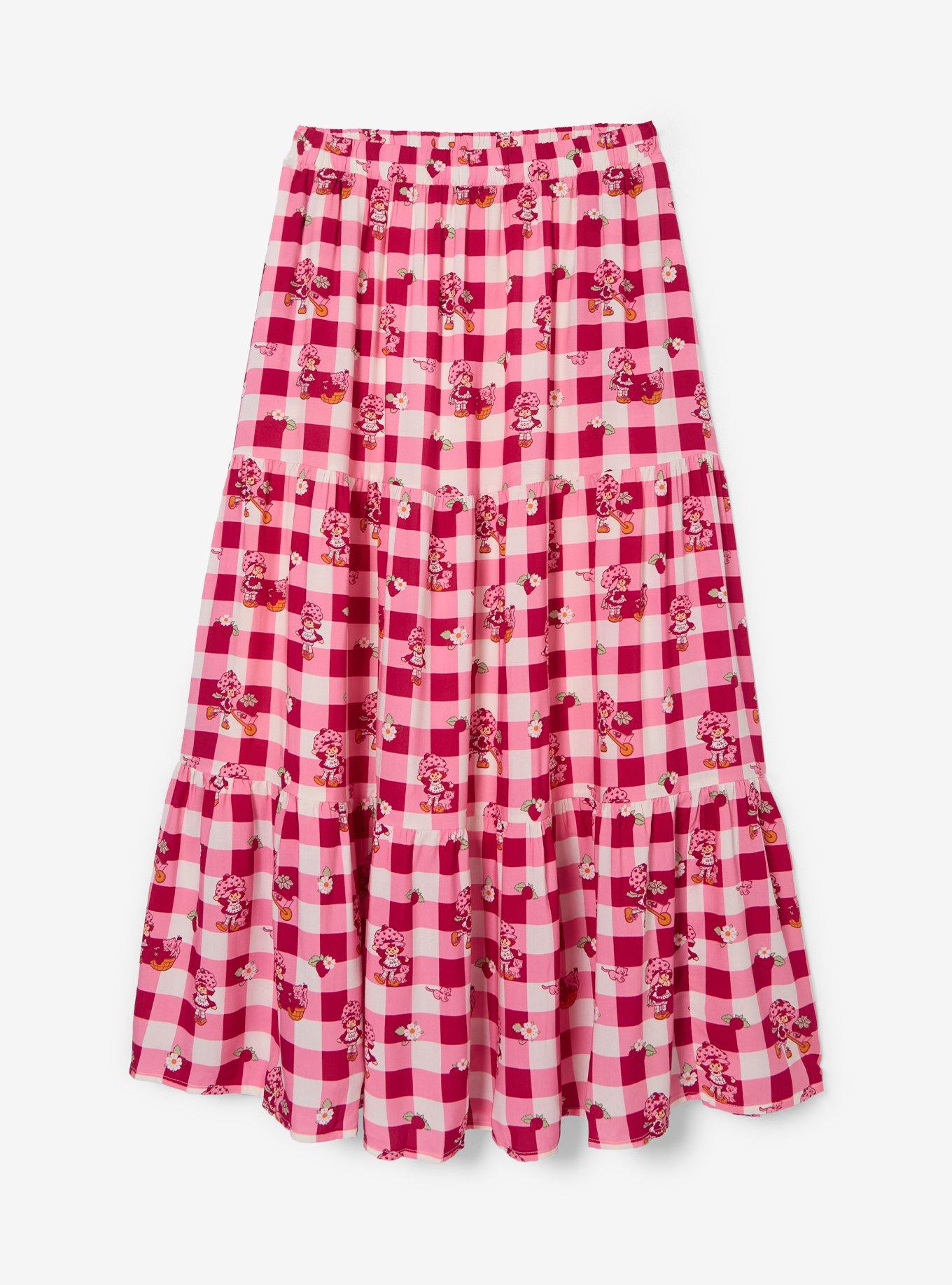 Falda larga a cuadros vichy de Strawberry Shortcake